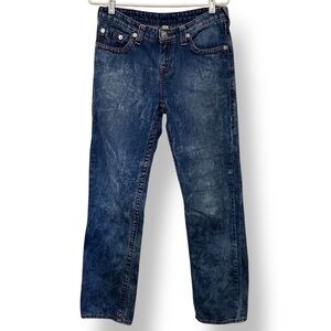 TRUE RELIGION Boys Size 20 Straight Leg Jeans with Red Contrast Stitching